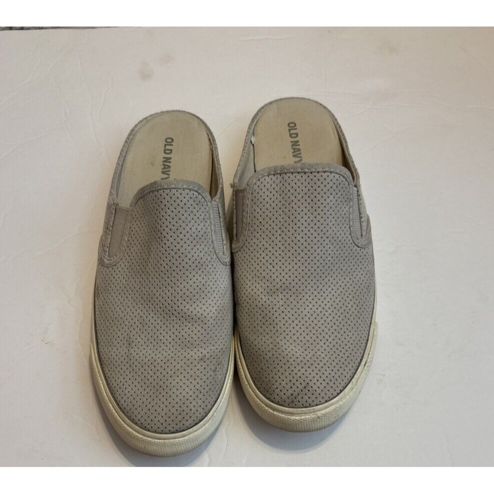 Old Navy - Faux-Suede Mule Slip-On Sneakers - Gray - Size 7